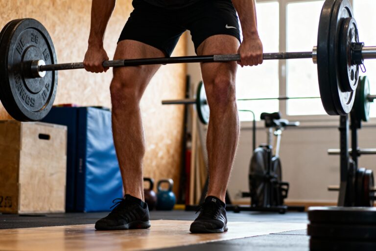 soulevé de terre jambes tendues